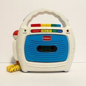 Playskool Tape Recorder with Sing a Long Microphone Vintage 90s Toy 1998 Hasbro